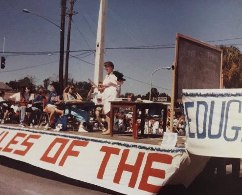 Lifestyles of the EduGators - UF Homecoming Parade float - mid 80s