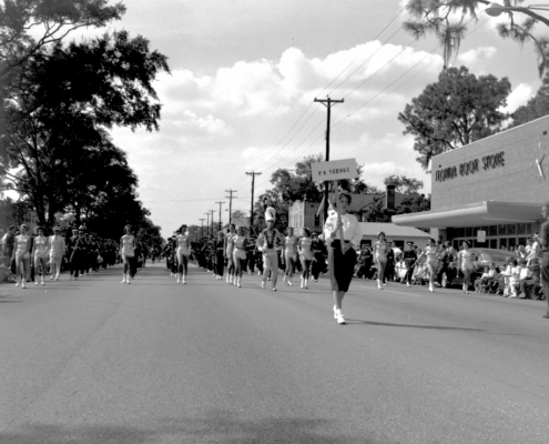 1961 P.K. Yonge marching band in the UF Homecoming Parade