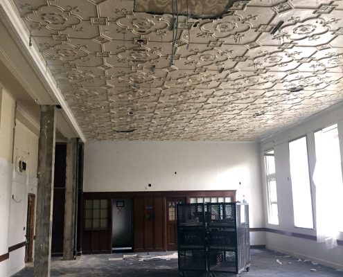 Damaged Historic Classroom ceiling