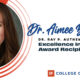 Social media card with a photo of Dr. Aimee Barber. IN