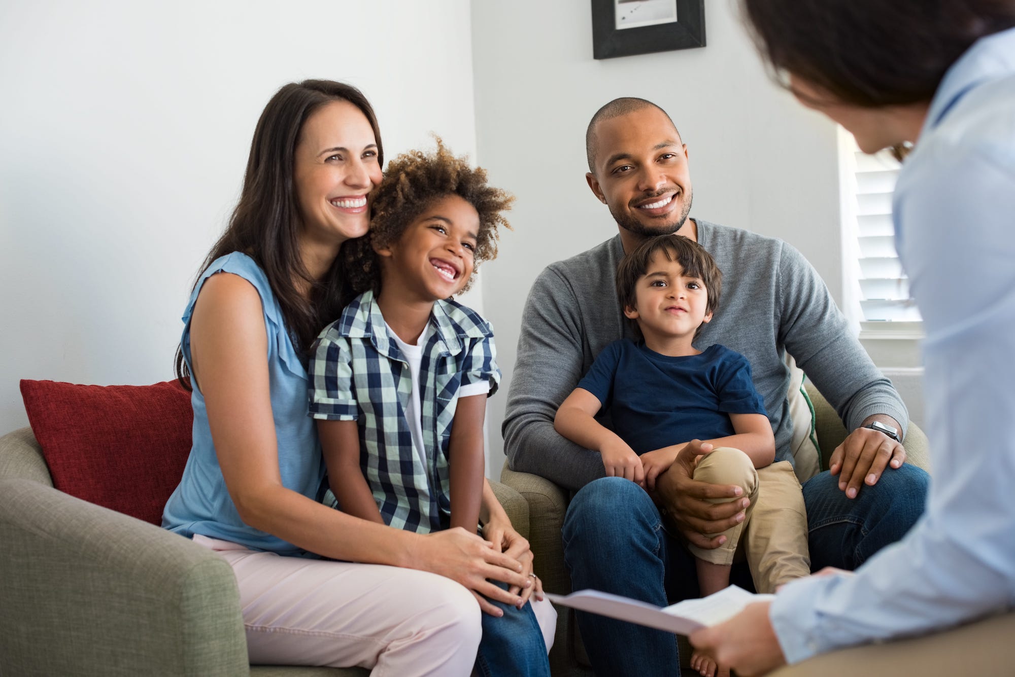 Family during a counseling session