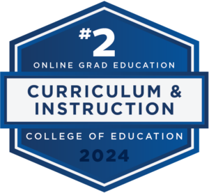 Number 2 in online grad education Curriculum-Instruction