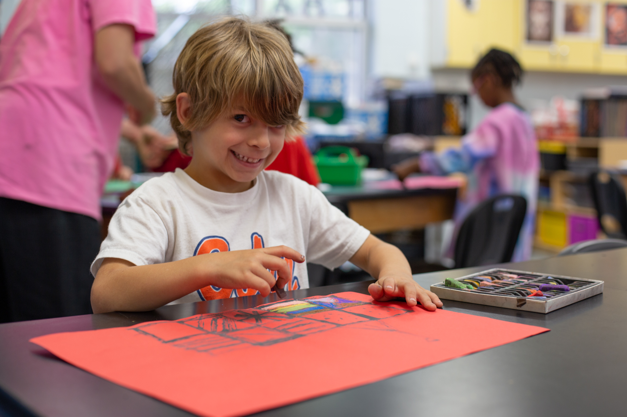 Early learner creating art