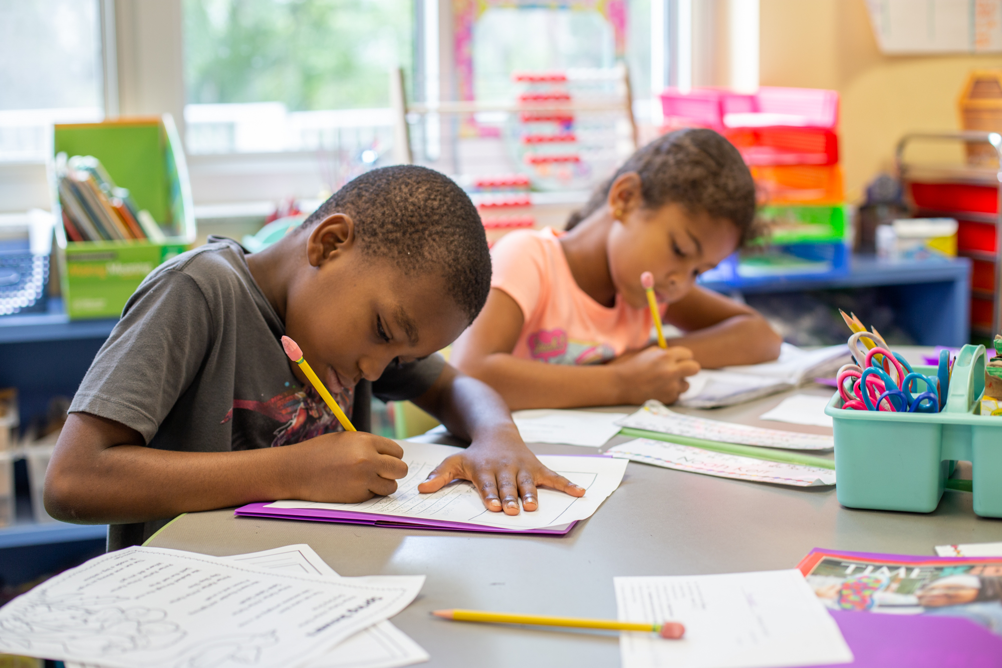 Young Learners working on assignment