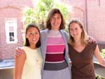Heather Adams, left, Mary Ann Clark, center, and Erin Oakley are taking part in an international study examining male underachievement in public education across cultures.
