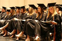 COE graduates sitting down during the ceremony