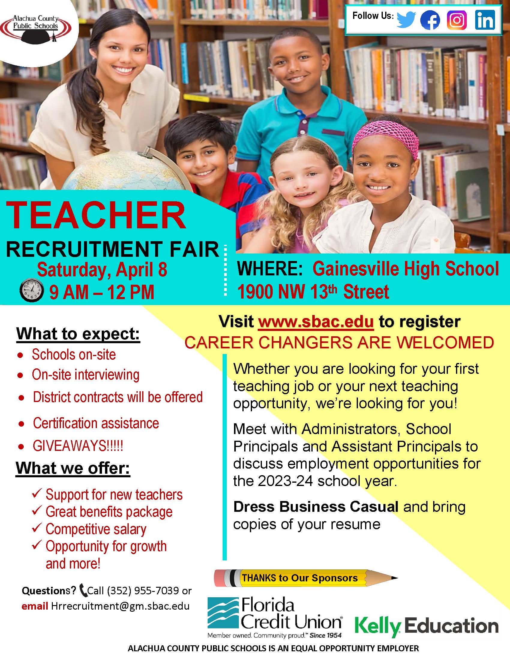 A flyer for Teacher Recruitment Fair.