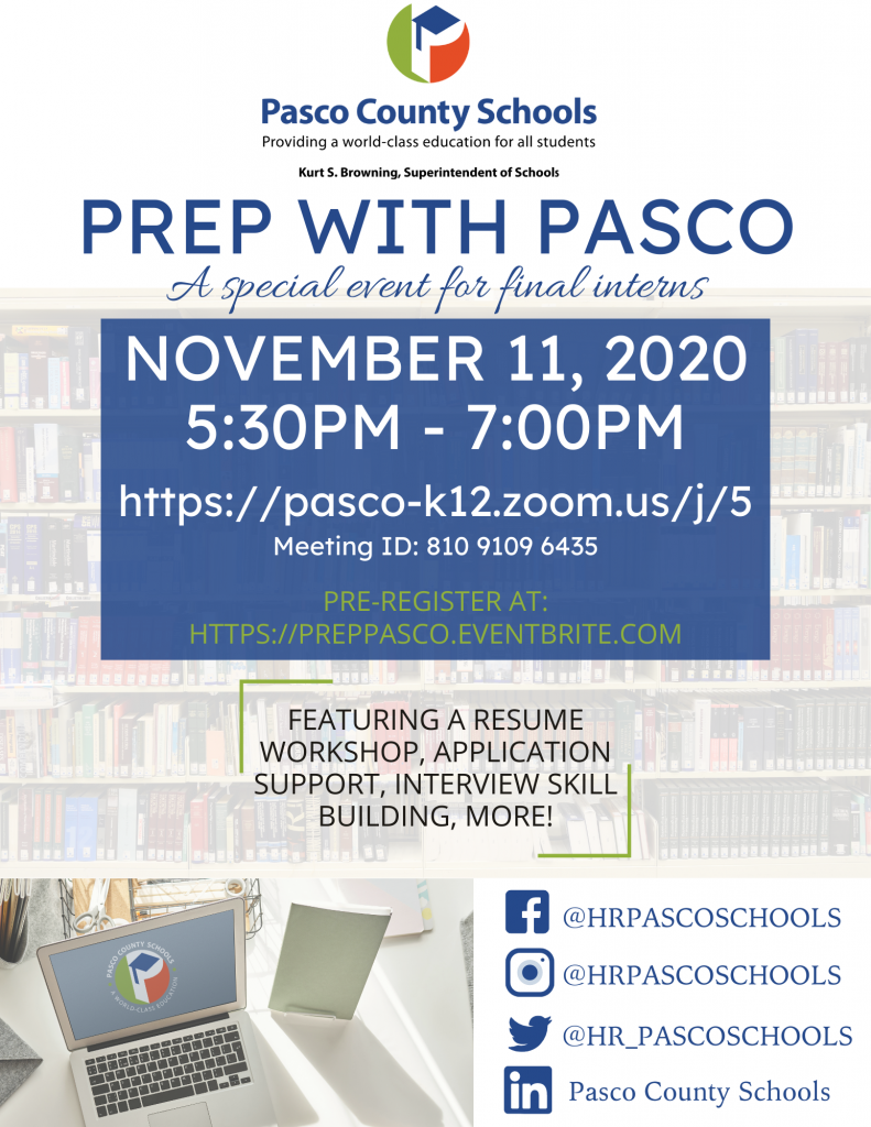 Prep with Pasco County Schools Student Services